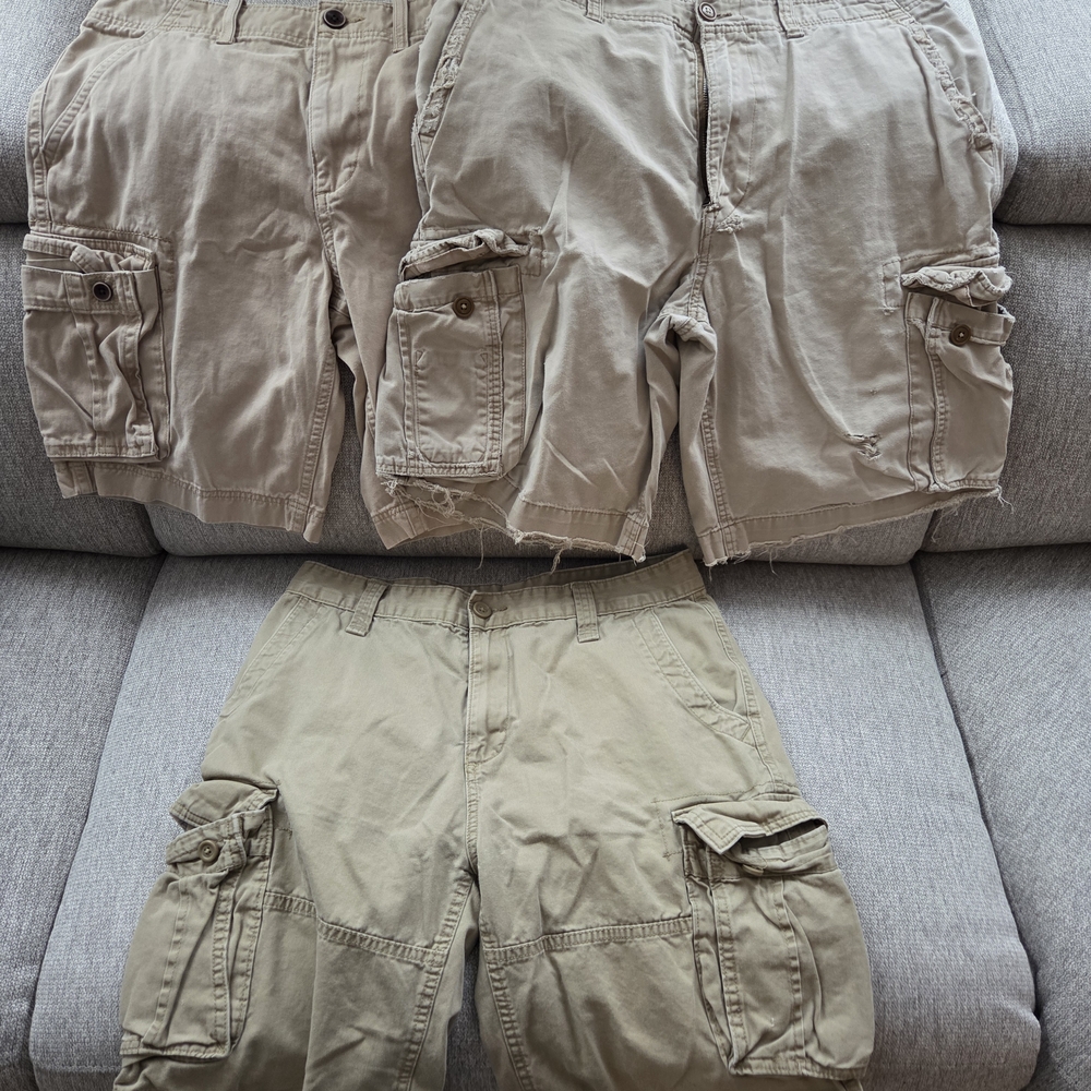Tan Casual Cargo Shorts